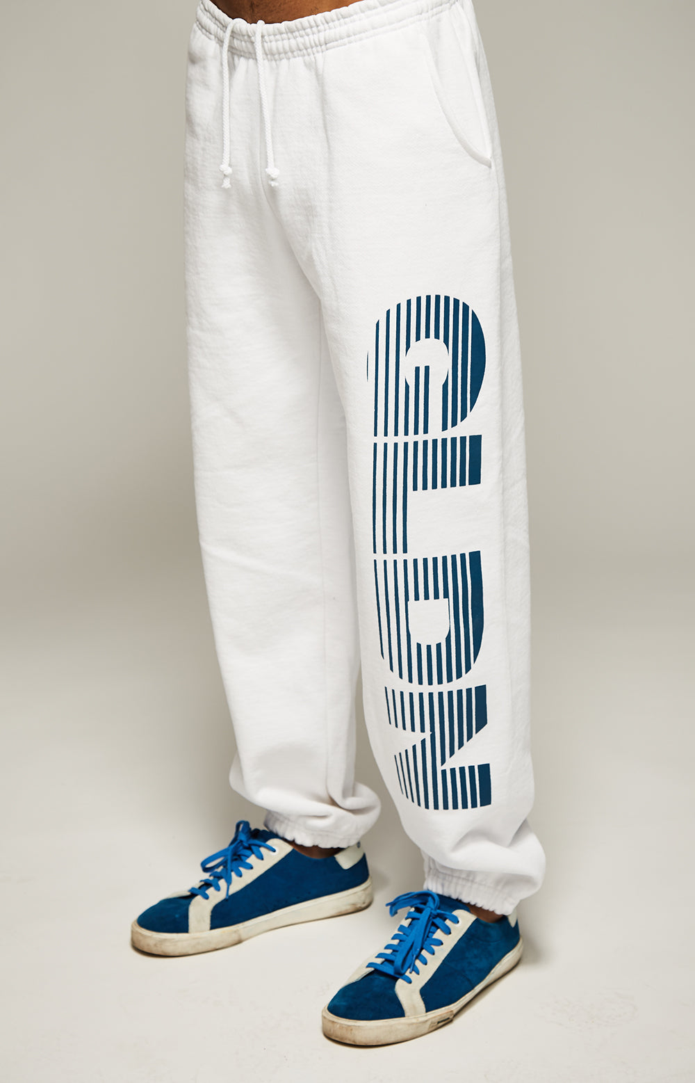 White Heavy Fleece Joggers