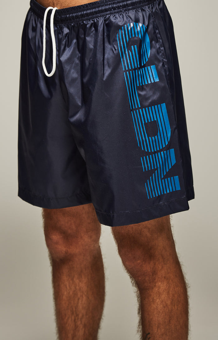 Midnight Navy Nylon Shorts