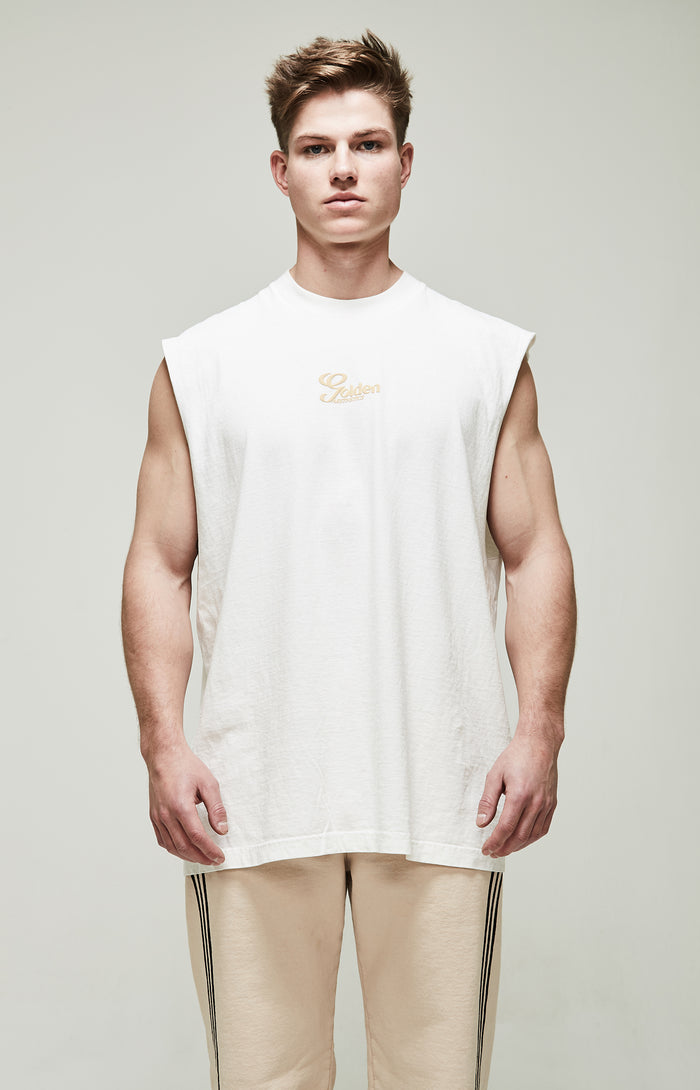 Men's Off White Athletics Sleeveless T-Shirt