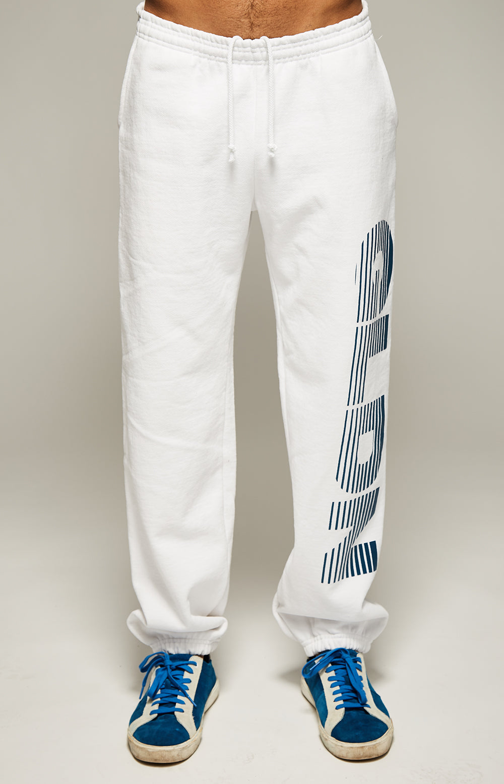 White Heavy Fleece Joggers