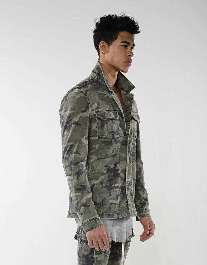Panel Jacket - Faded Camo - Golden Aesthetics