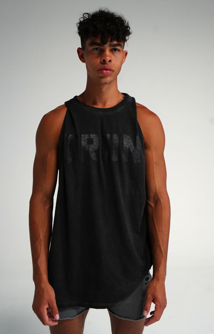 Oversized Vintage Black Muscle Tank