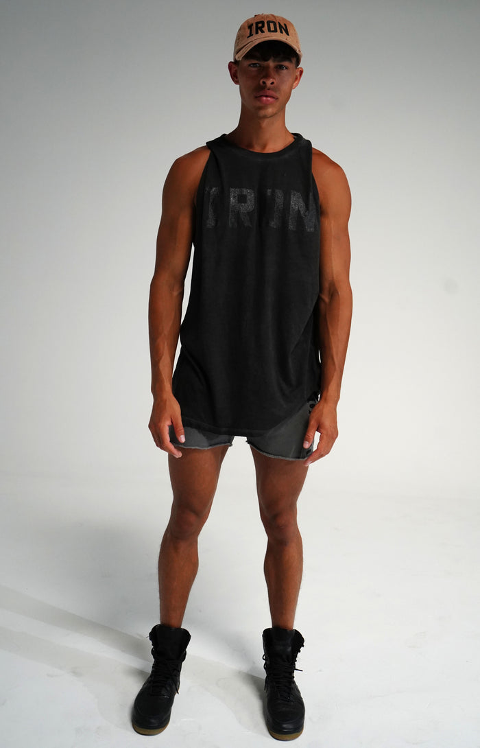 Oversized Vintage Black Muscle Tank