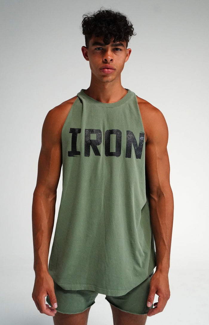 Oversized Faded Army Muscle Tank