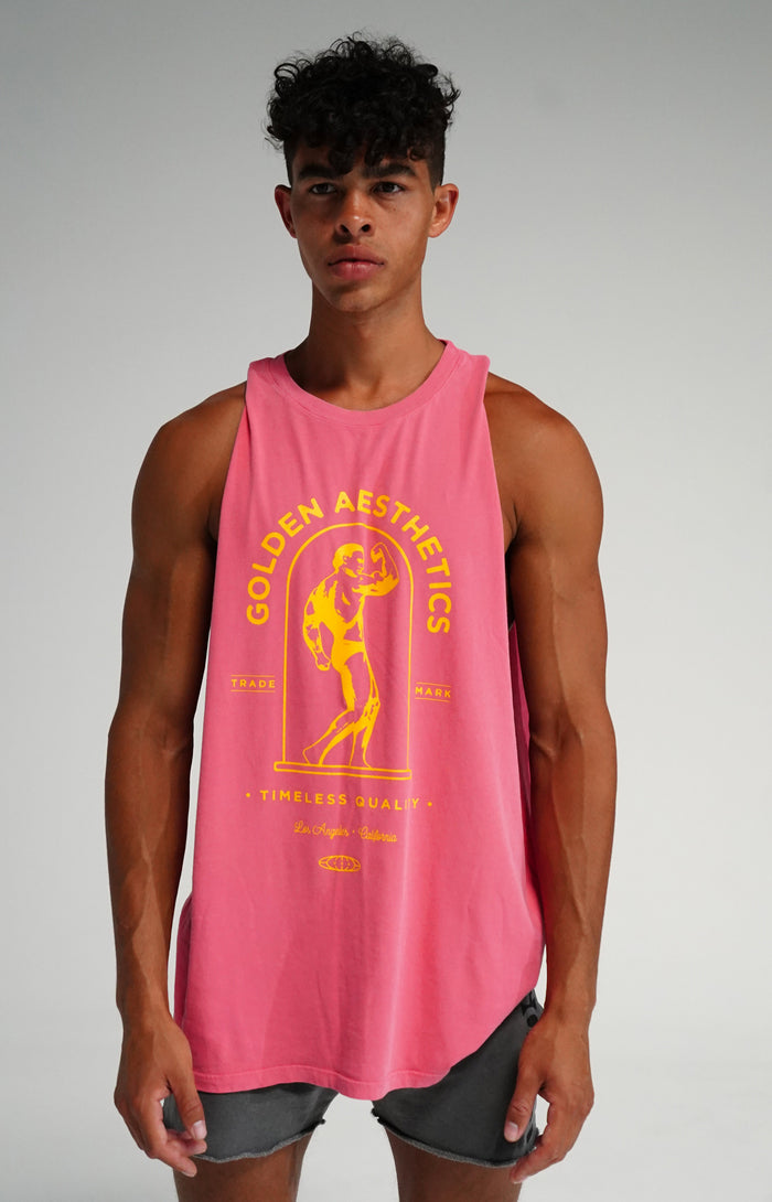 Oversized Faded Red Muscle Tank