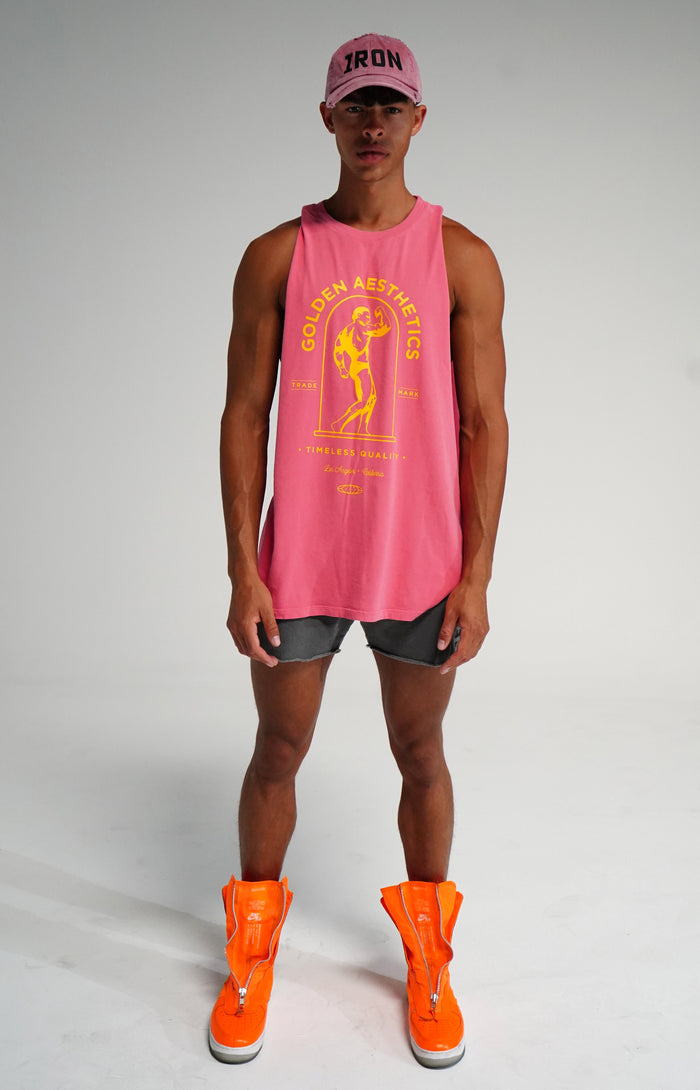 Oversized Faded Red Muscle Tank