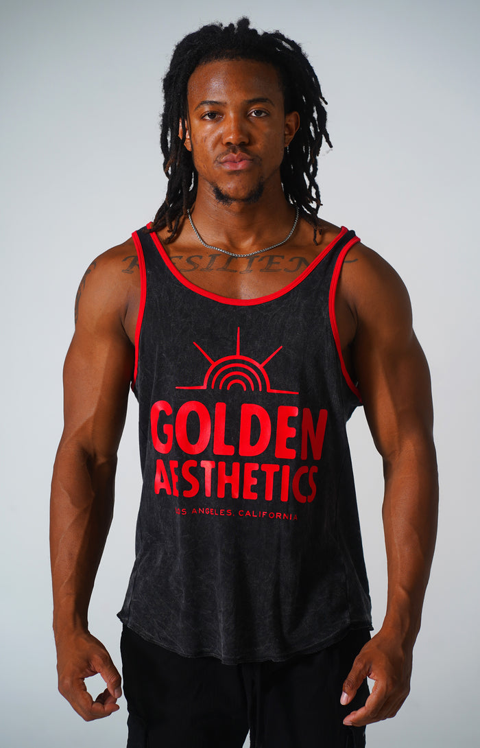 Mineral Black Sunrise Ringer Tank