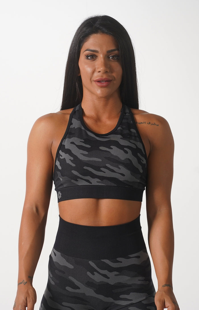 Black Camo Sports Bra