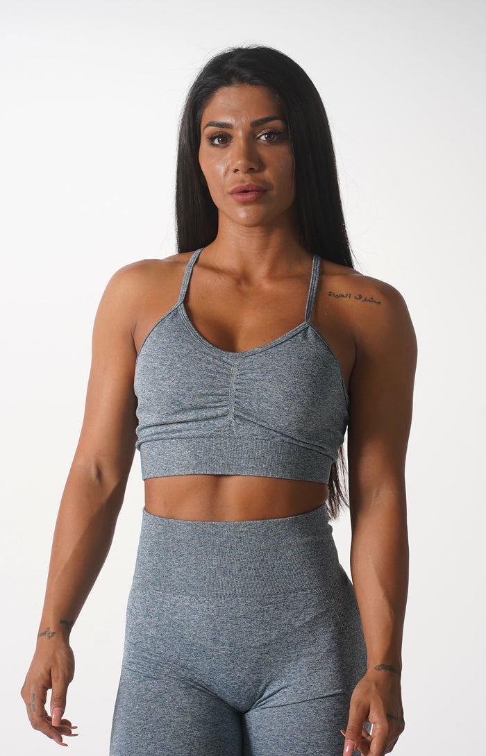 Grey Themeless Sports Bra