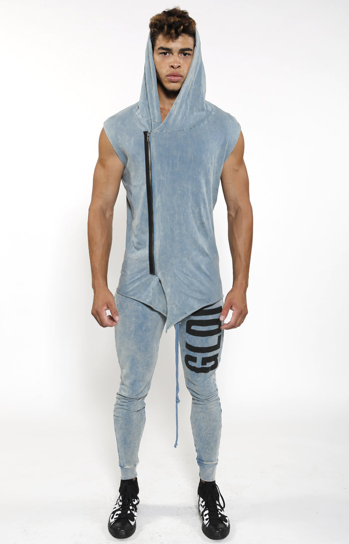 Sleeveless Assassin Hoodie - Slate - Golden Aesthetics