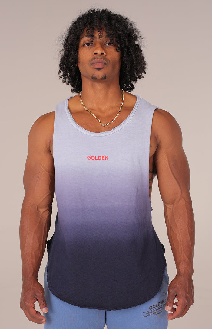 Dip Dye Navy Muscle Tank