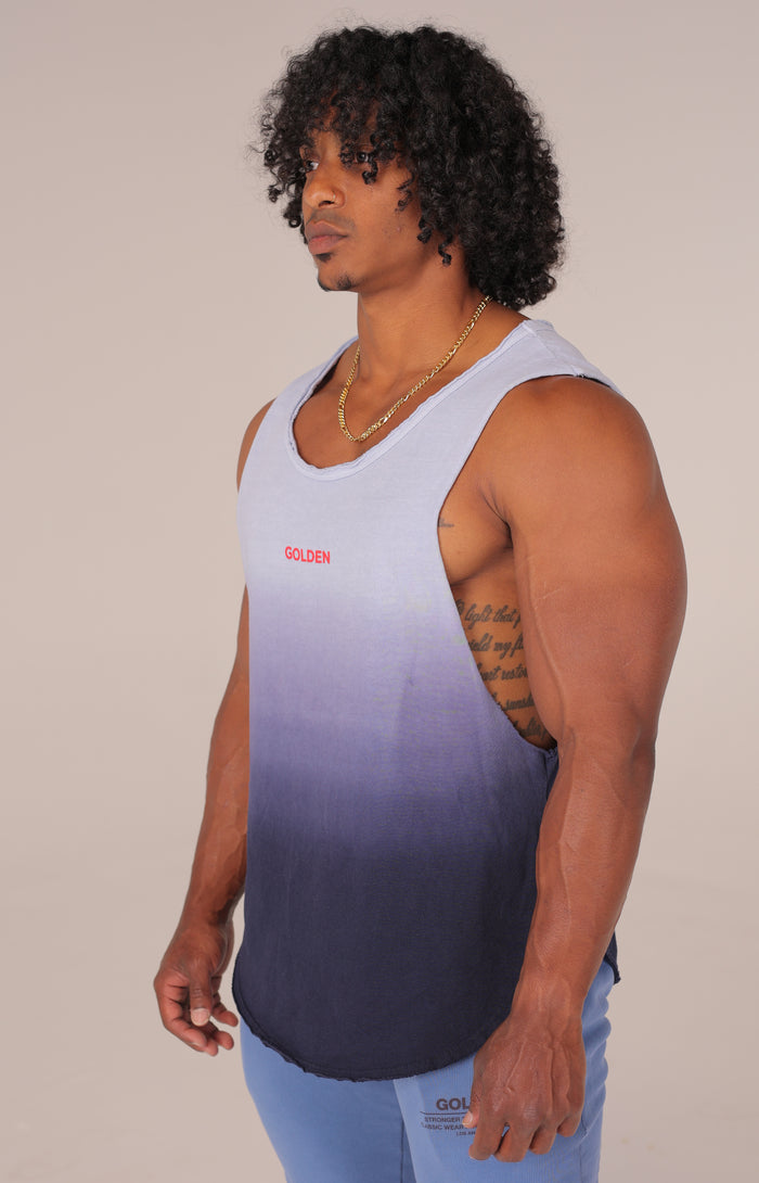 Dip Dye Navy Muscle Tank