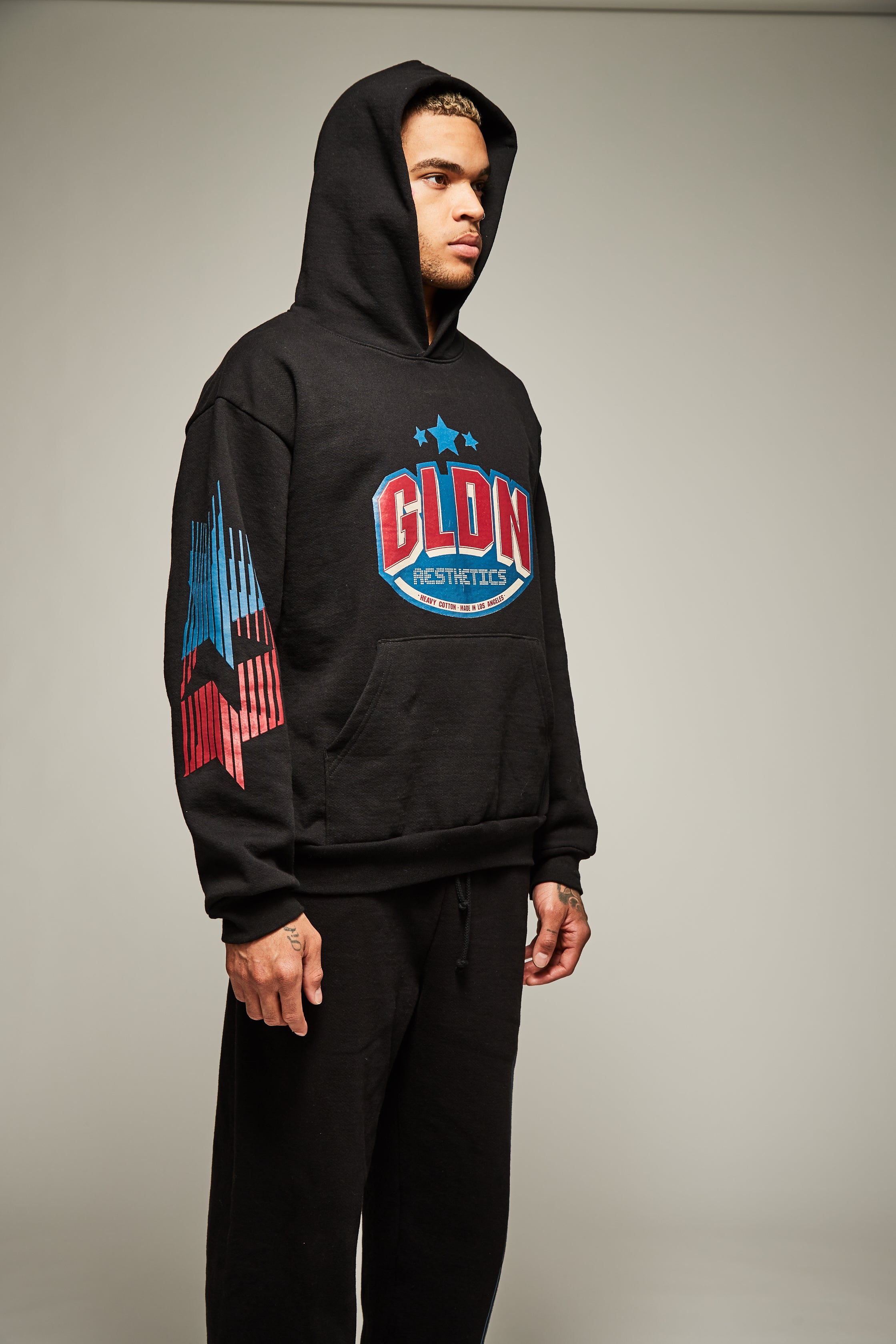 Black Heavy Fleece Hoodie