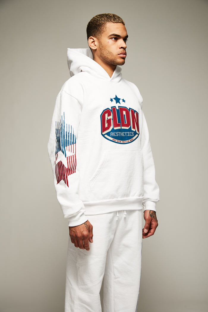 White Heavy Fleece Hoodie