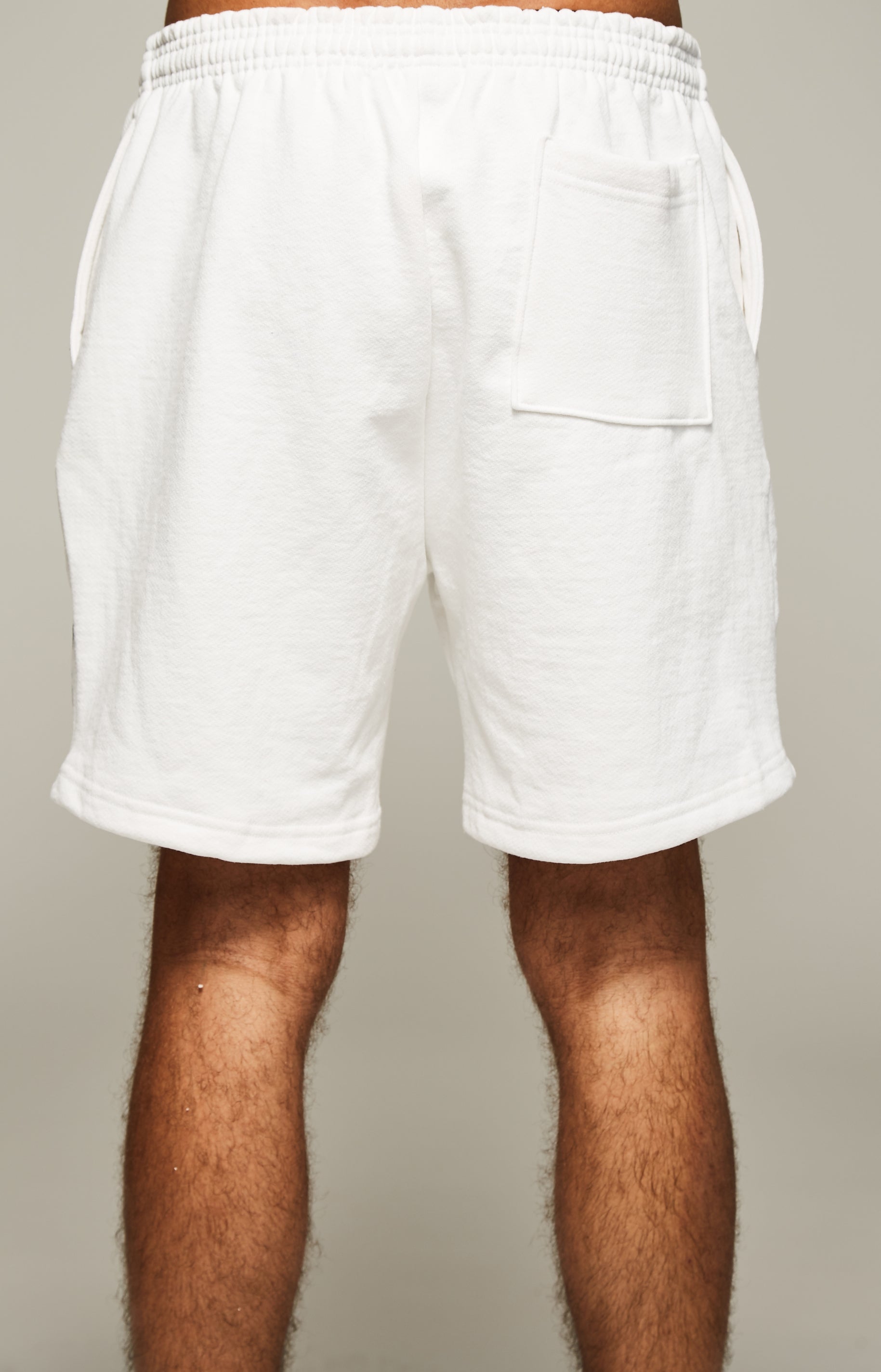 White Heavy Fleece Shorts