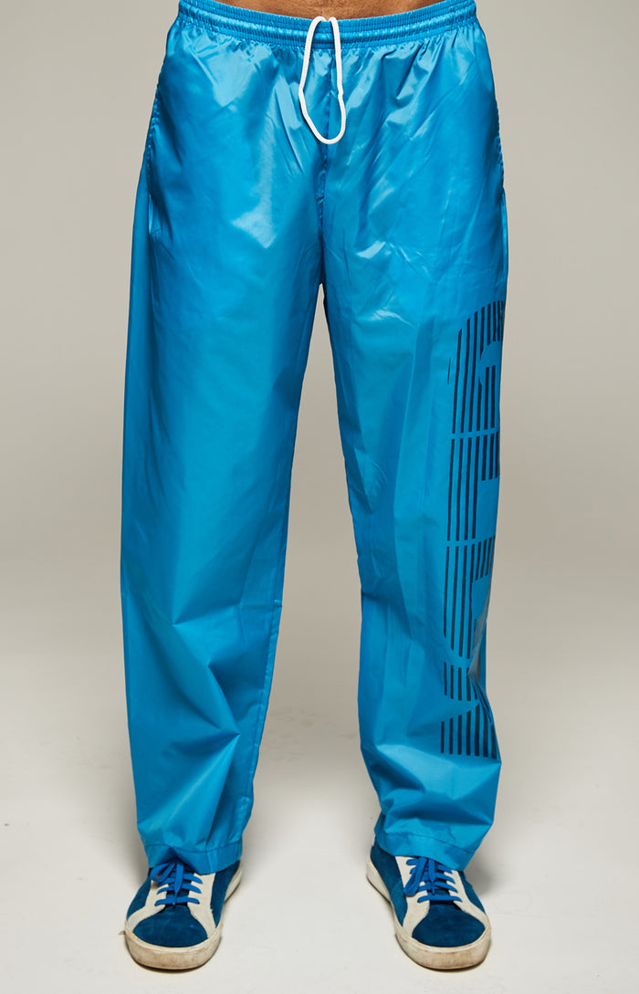 Neon Blue Nylon Pants