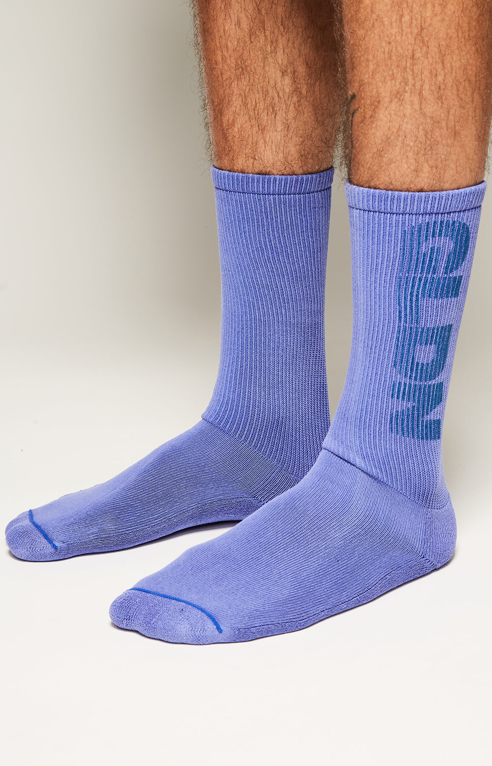 Neon Purple Crew Socks