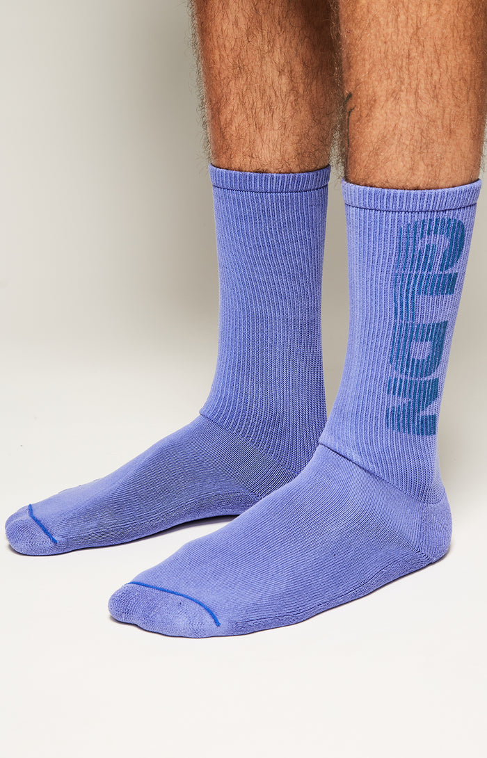 Neon Purple Crew Socks