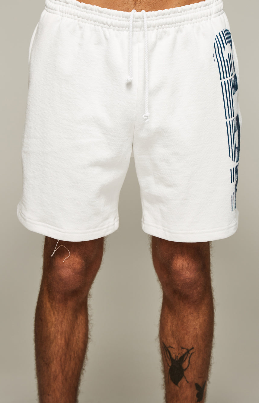 White Heavy Fleece Shorts