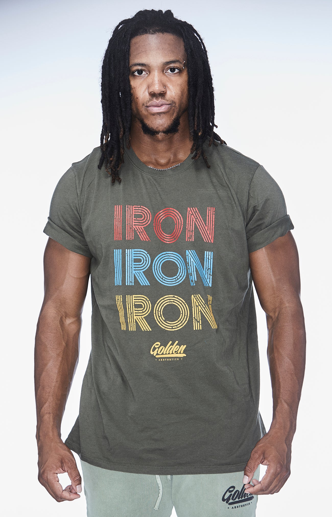 Army Iron Rolled Sleeve T-Shirt