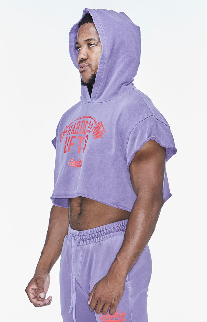 Faded Purple Men`s 70`s Hoodie