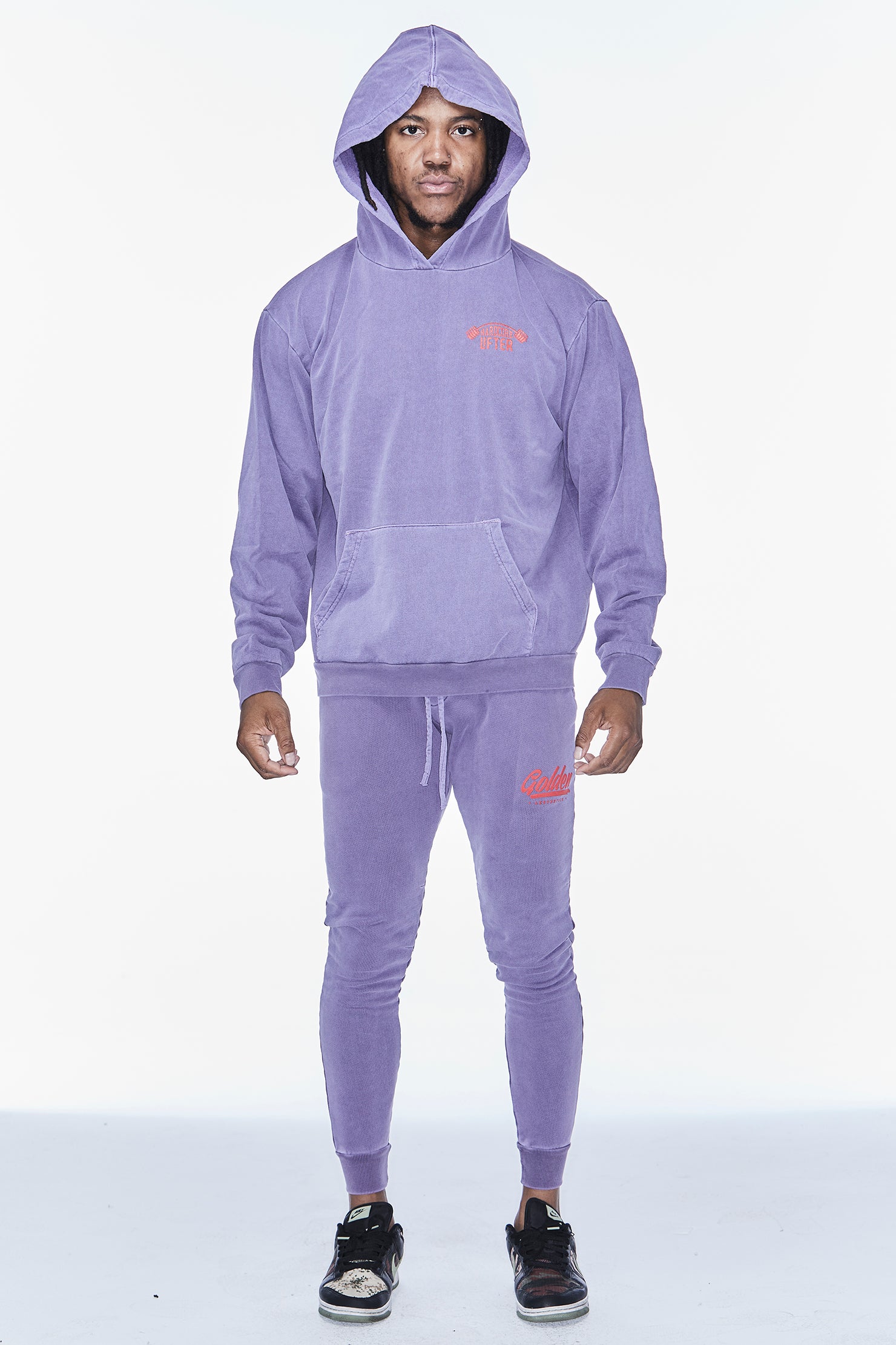 Faded Purple Long Sleeve Hoodie