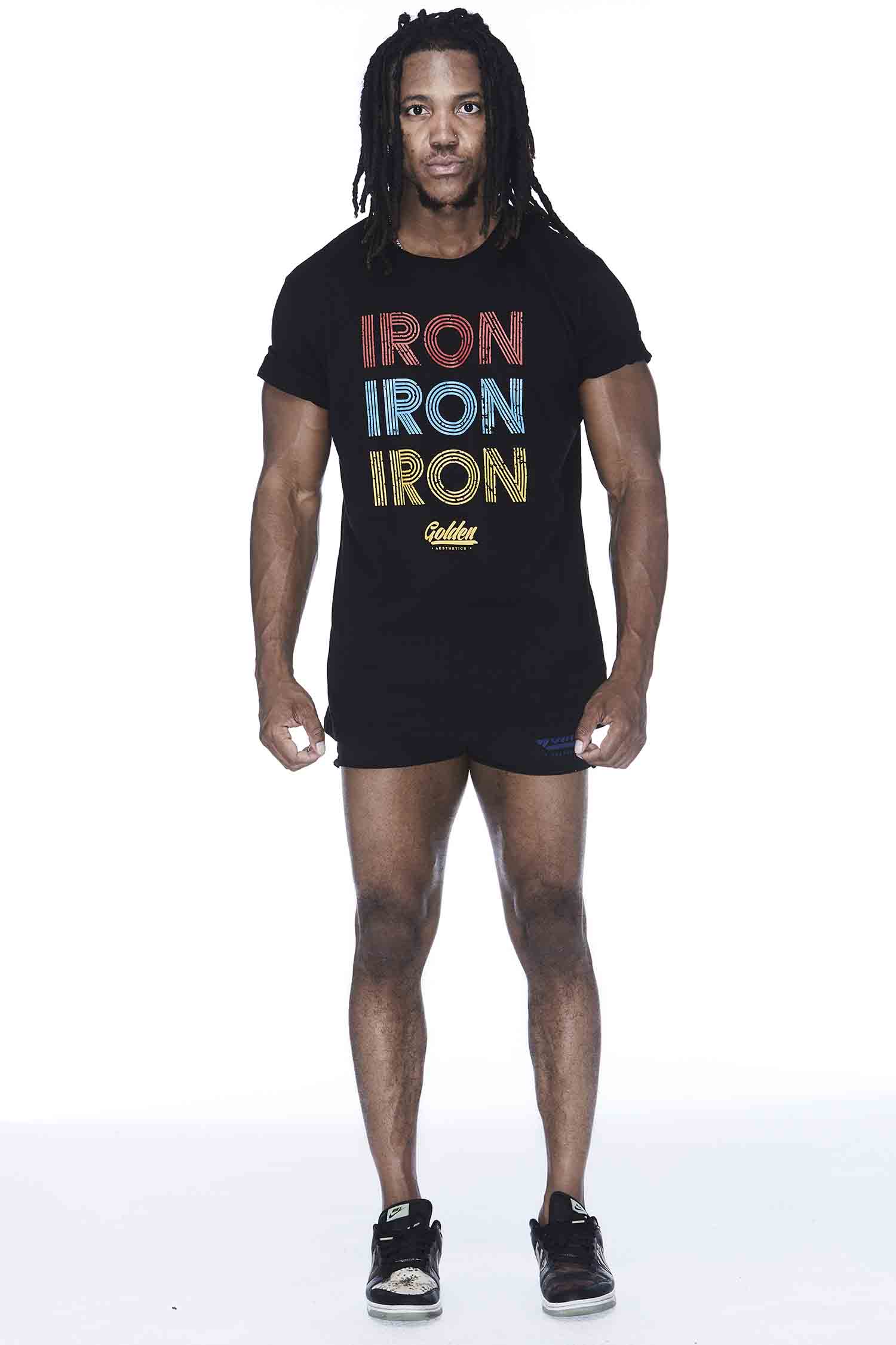 Black Iron Rolled Sleeve T-Shirt