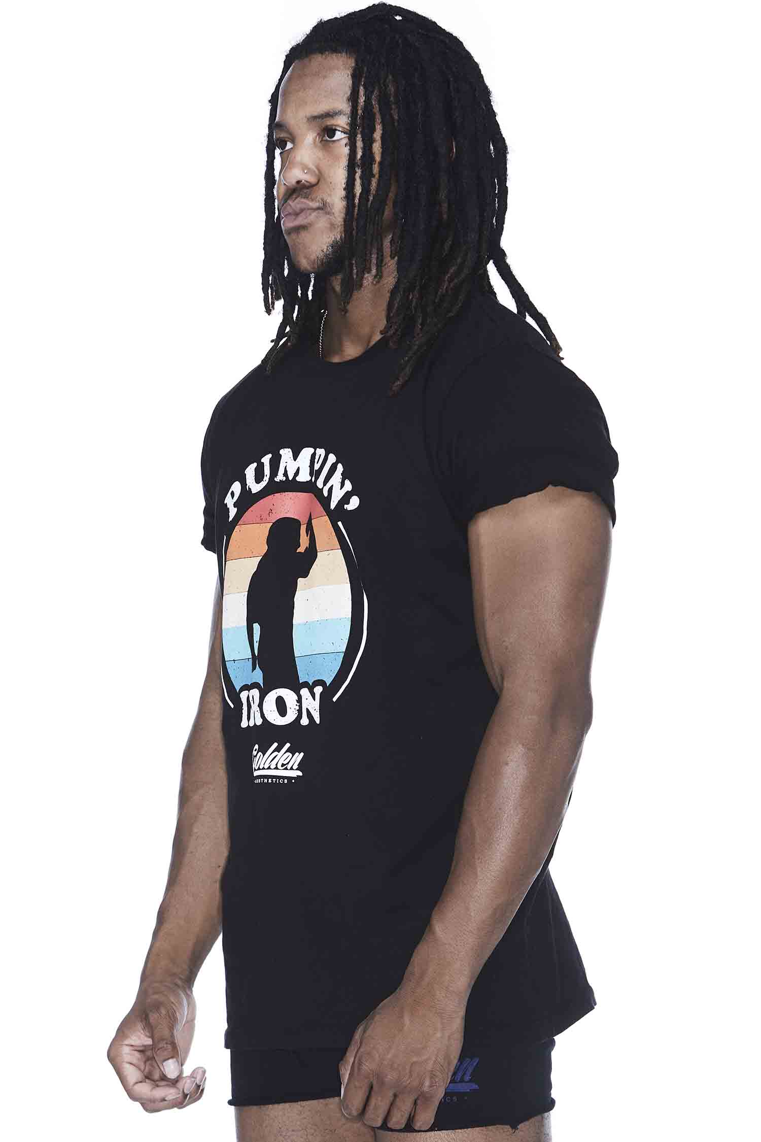 Black 30's Rolled Sleeve T-Shirt