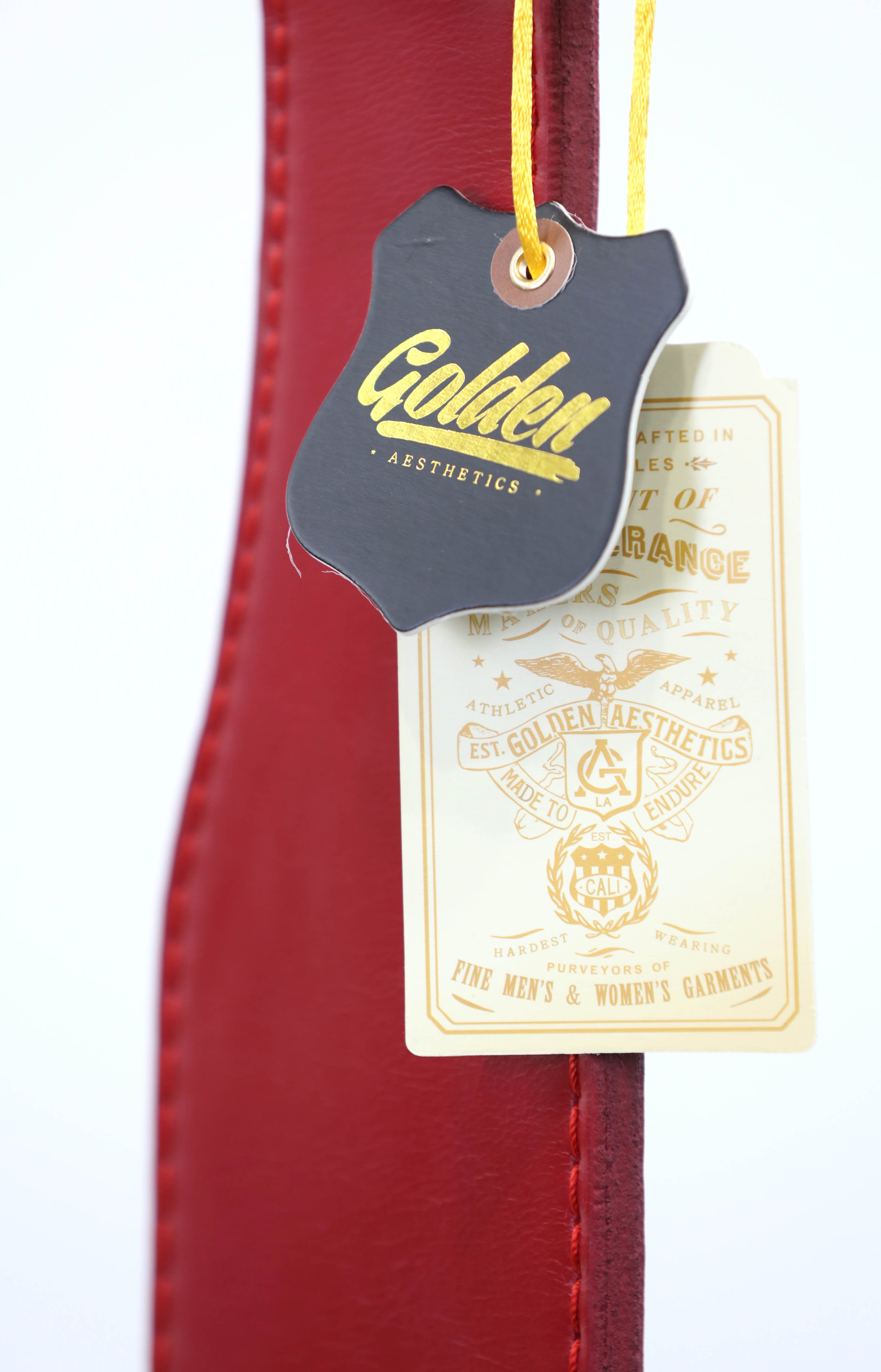 Red Classic GA Leather Weightlifting Belt