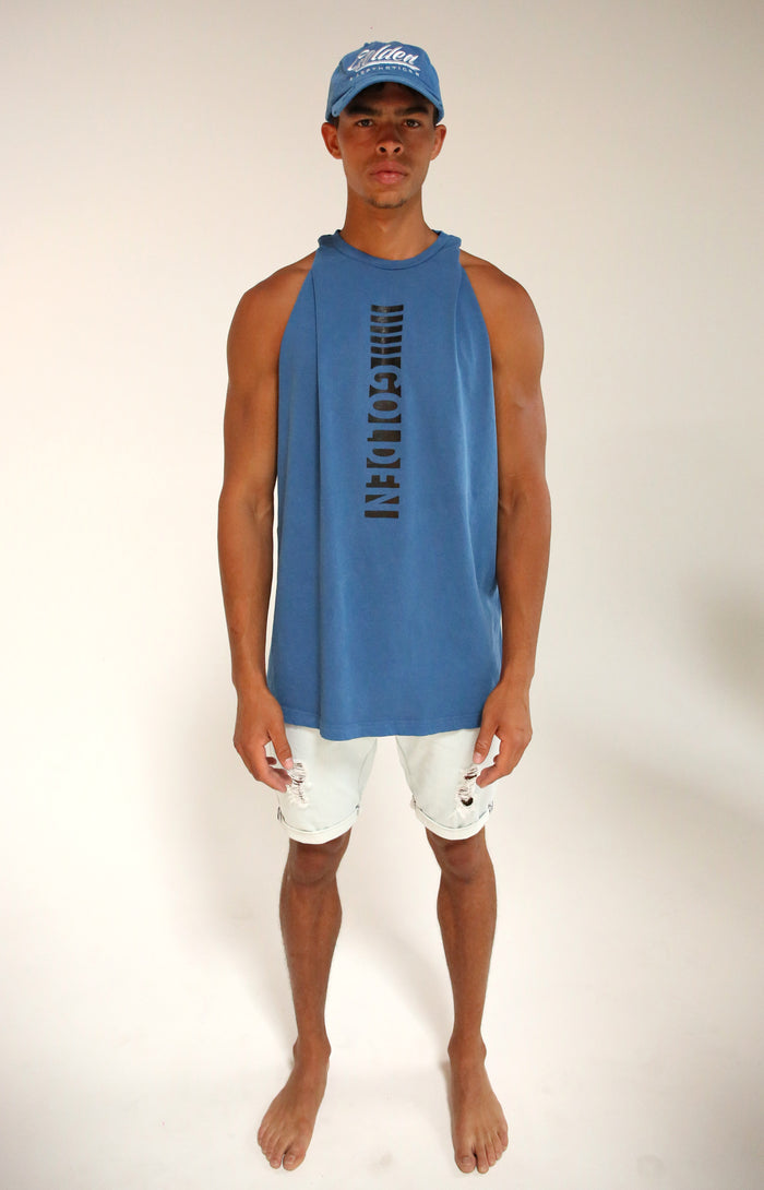 Oversized Faded Navy Muscle Tank