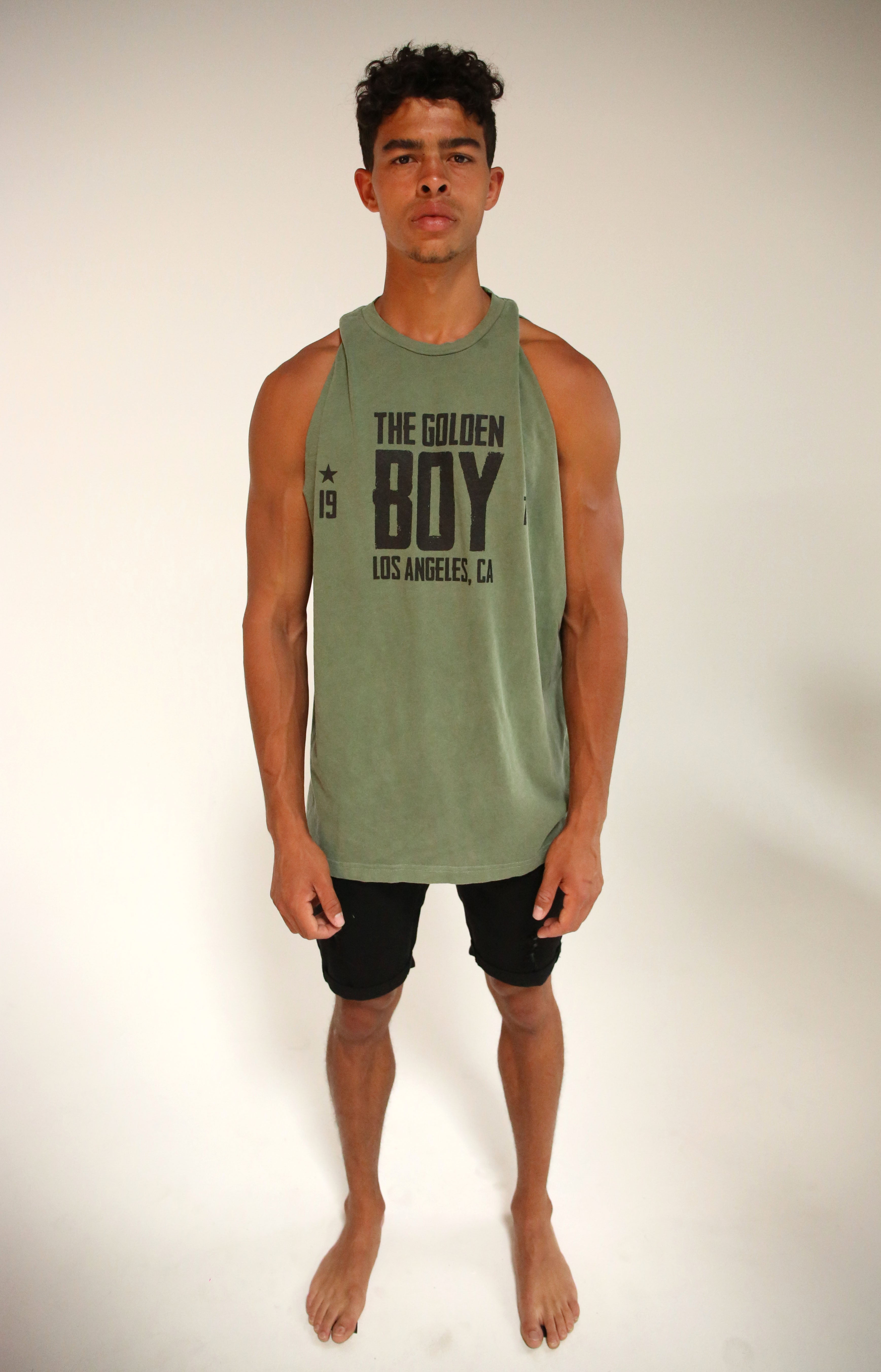 Oversized Army Golden Boy Muscle Tank