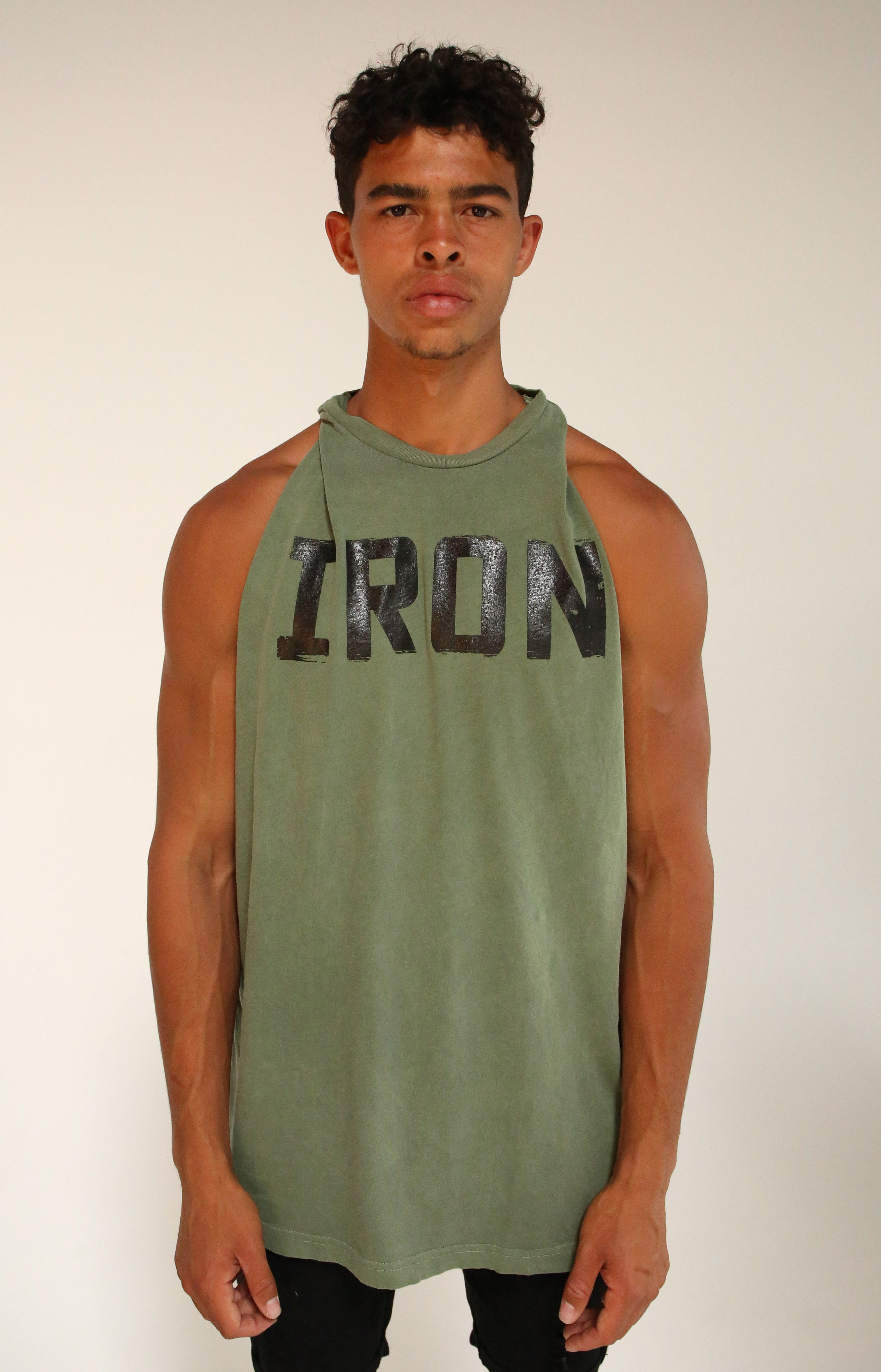 Oversized Army Iron Muscle Tank