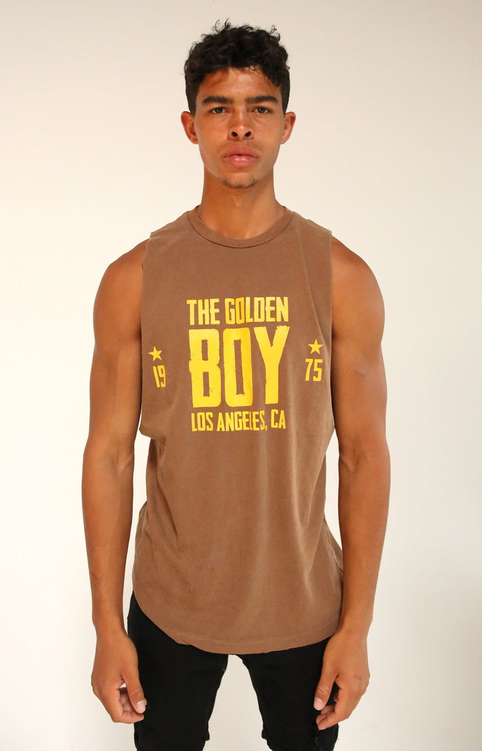 Faded Brown Muscle Tank