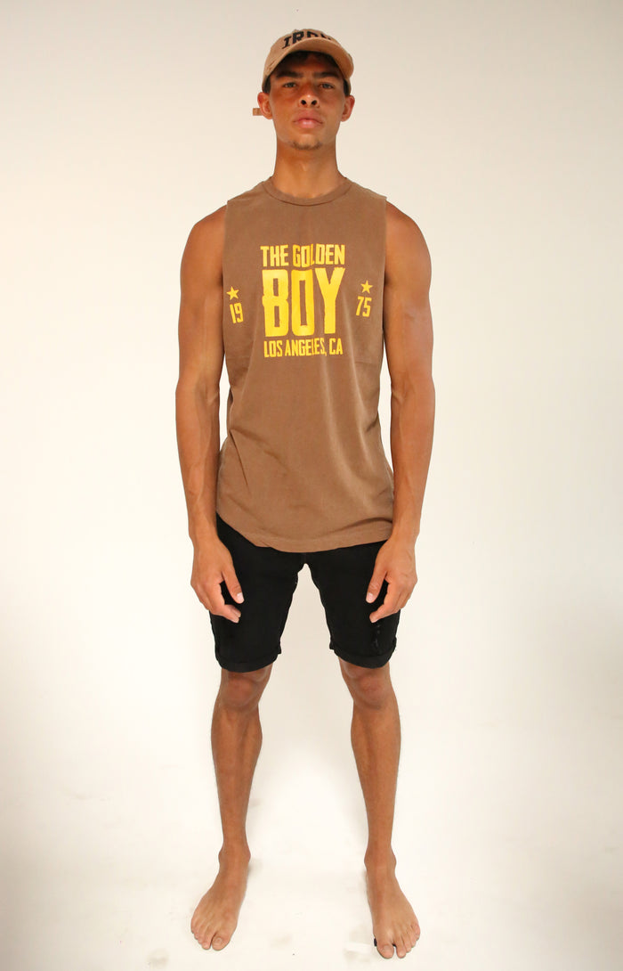 Faded Brown Muscle Tank