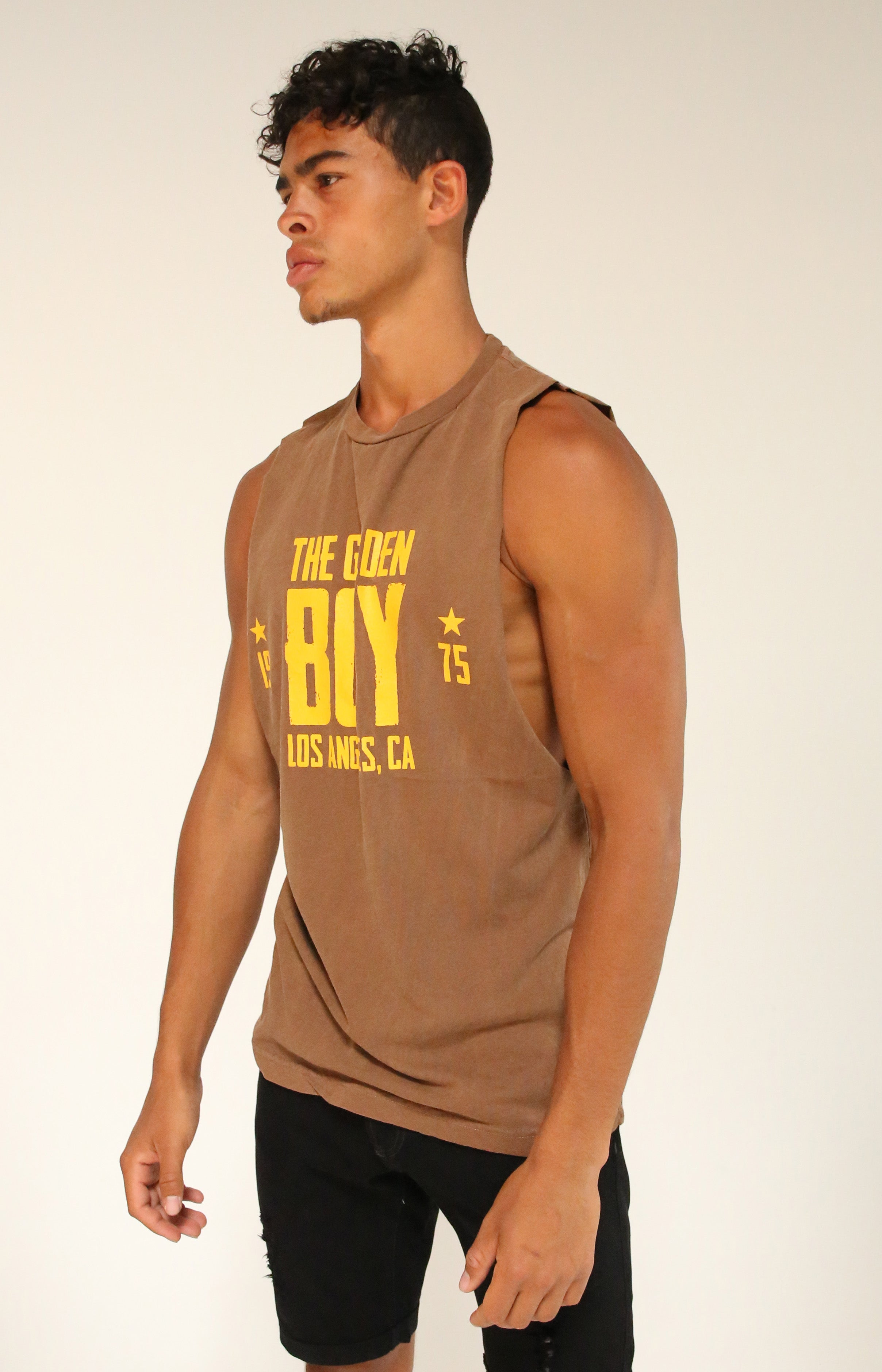 Faded Brown Muscle Tank