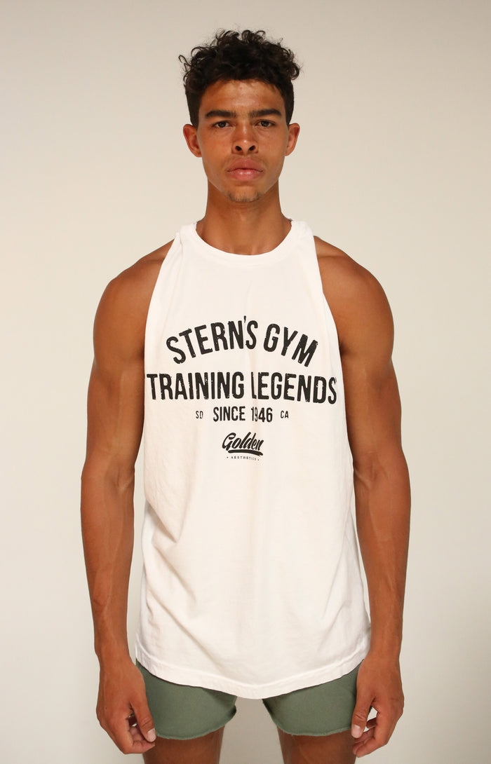White Stern’s Gym Muscle Tank