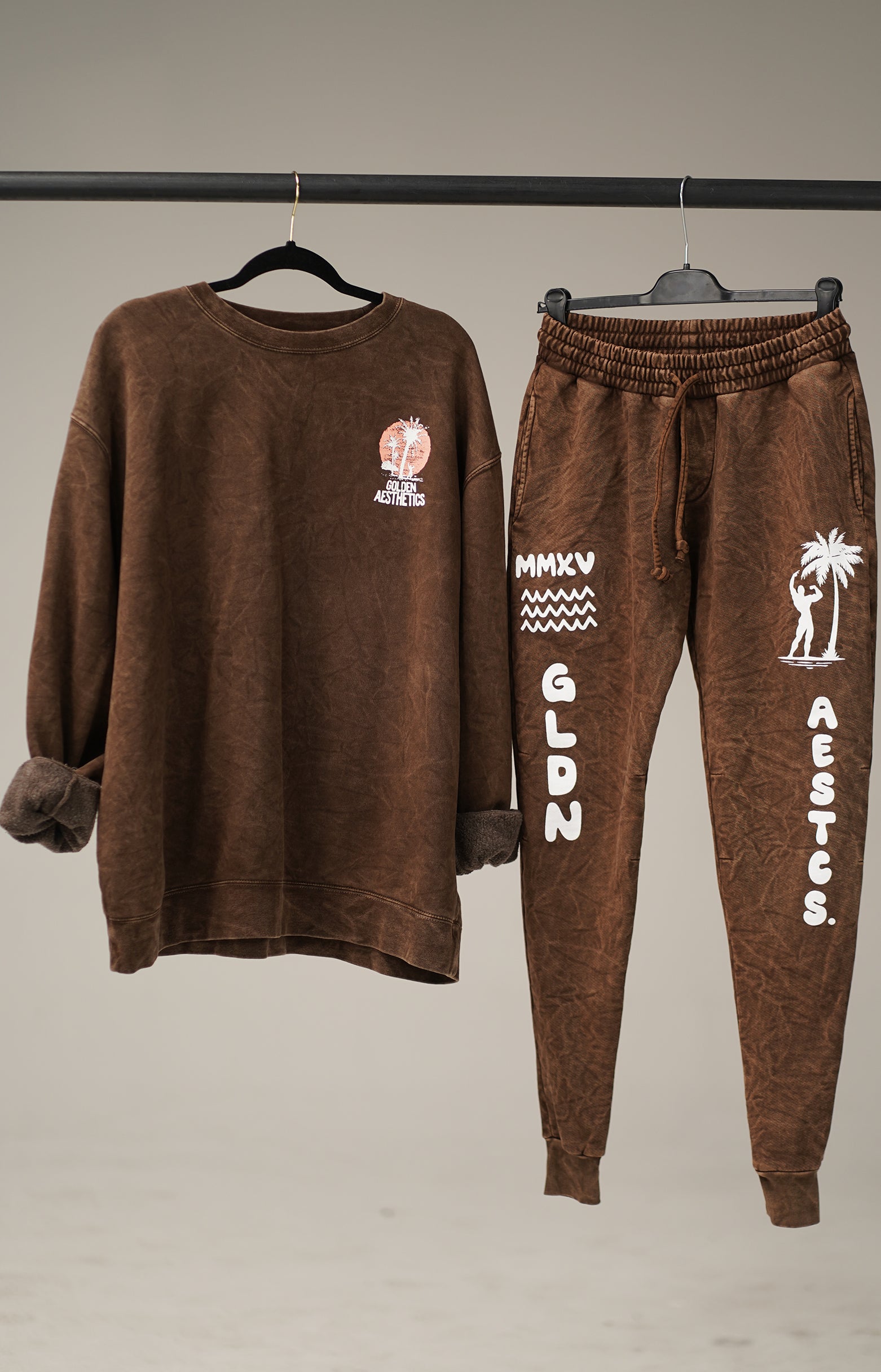 Brown Mineral Joggers