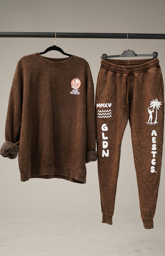 Brown Mineral Joggers