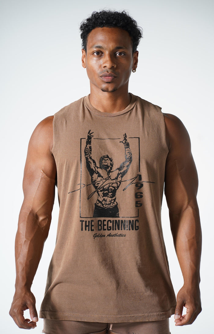 Brown The Beginning Muscle Tank