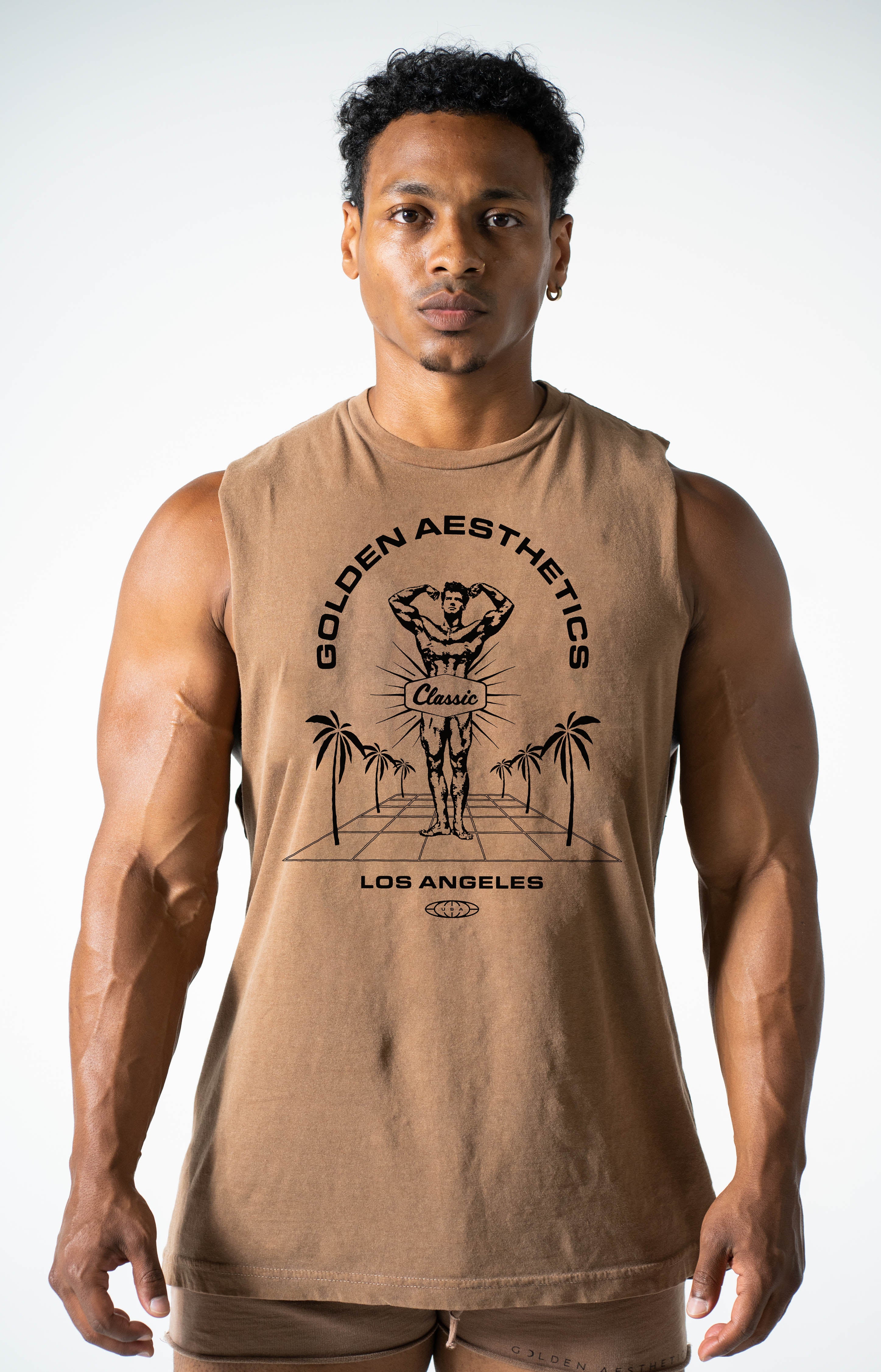 Brown Classic Reeves Muscle Tank