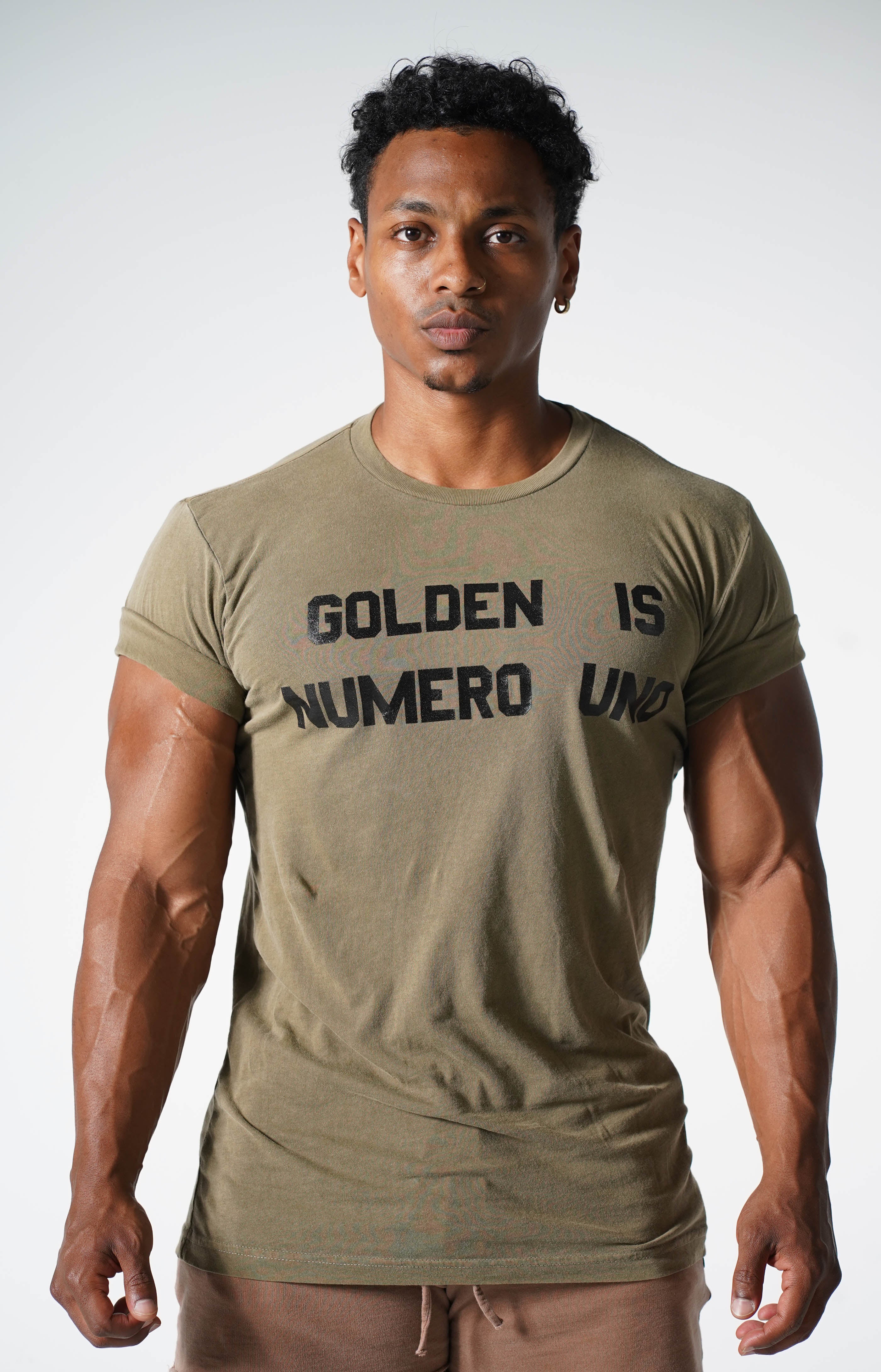 Faded Army Numero Uno Rolled Sleeve T-Shirt