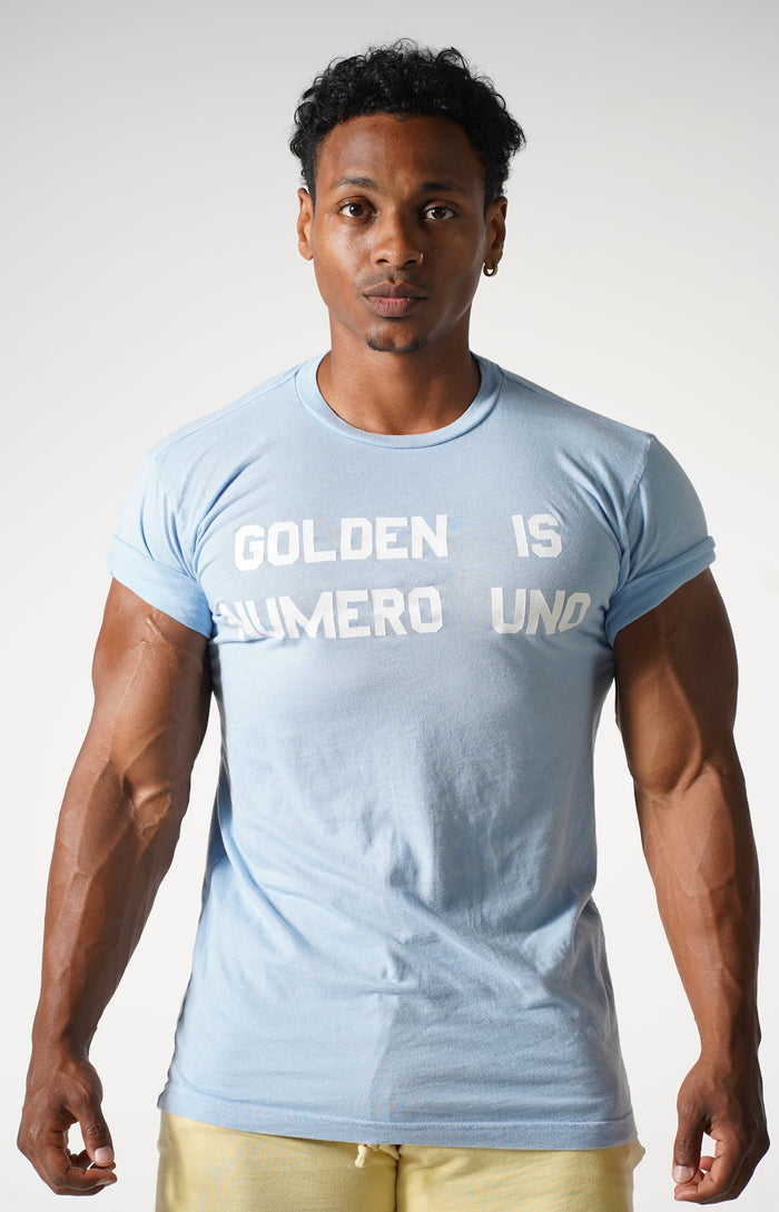 Light Navy Numero Uno Rolled Sleeve T-Shirt