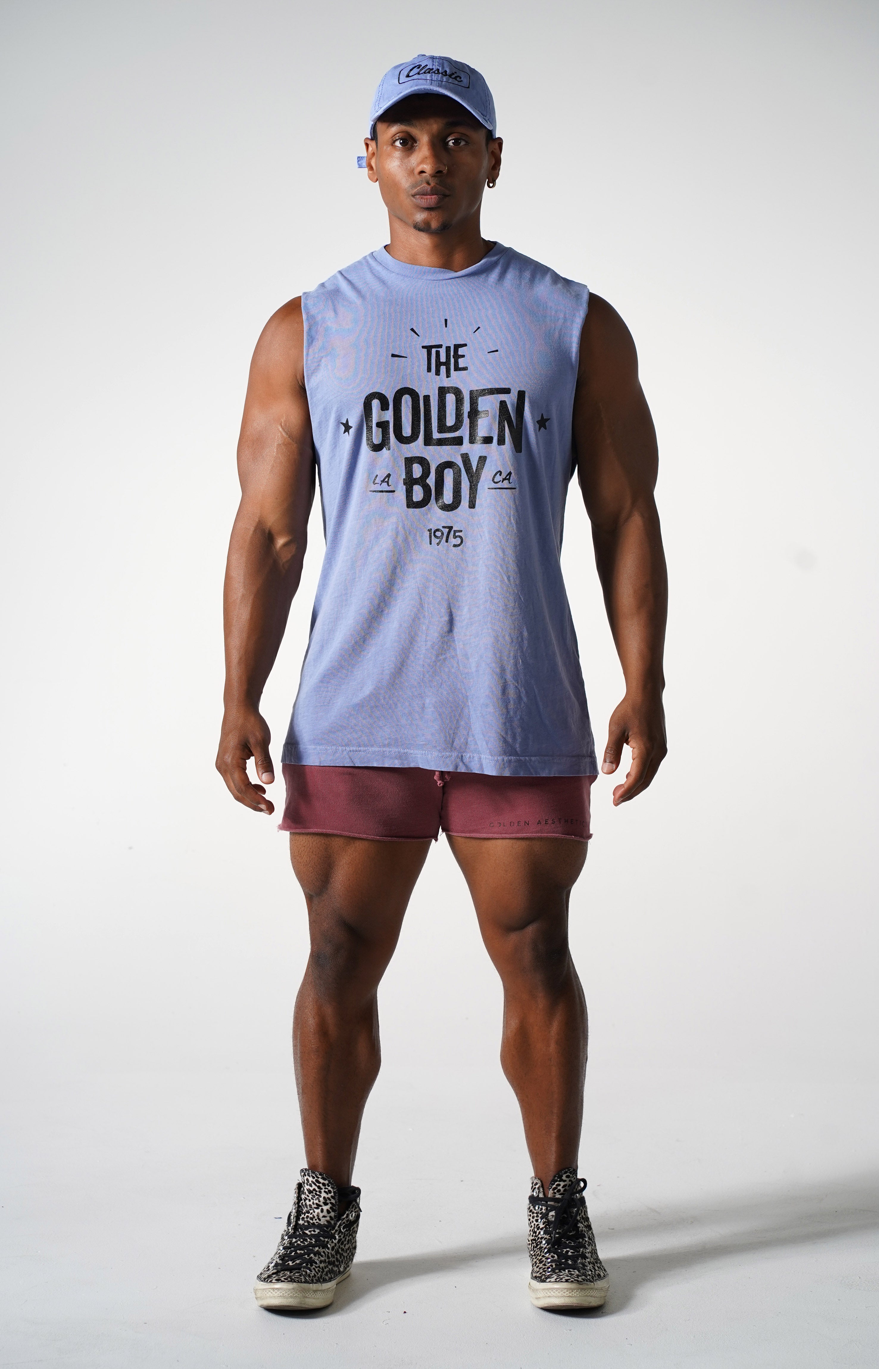 Faded Purple The Golden Boy Muscle Tank