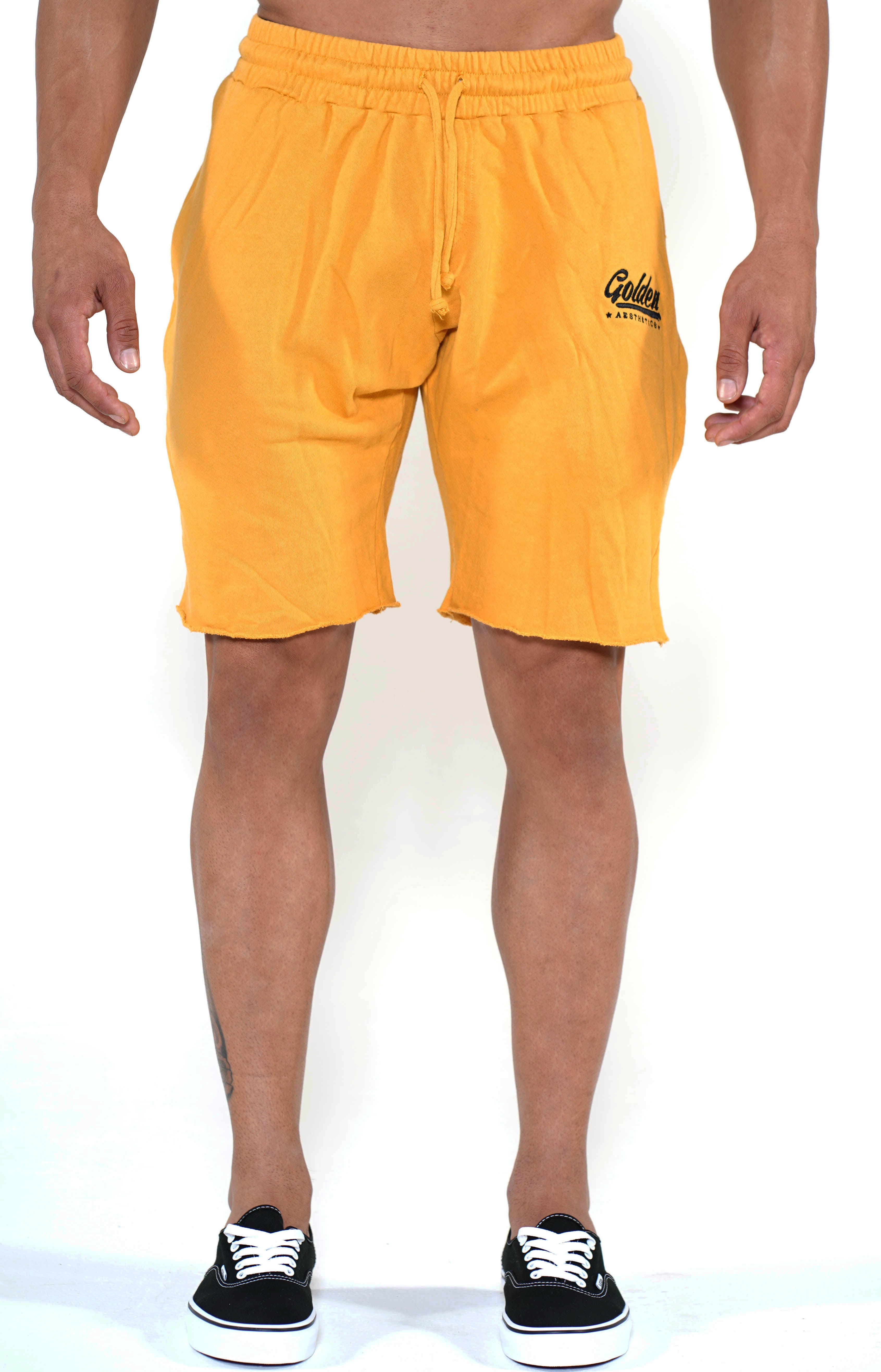 Men's Mustard Classic Shorts - Golden Aesthetics