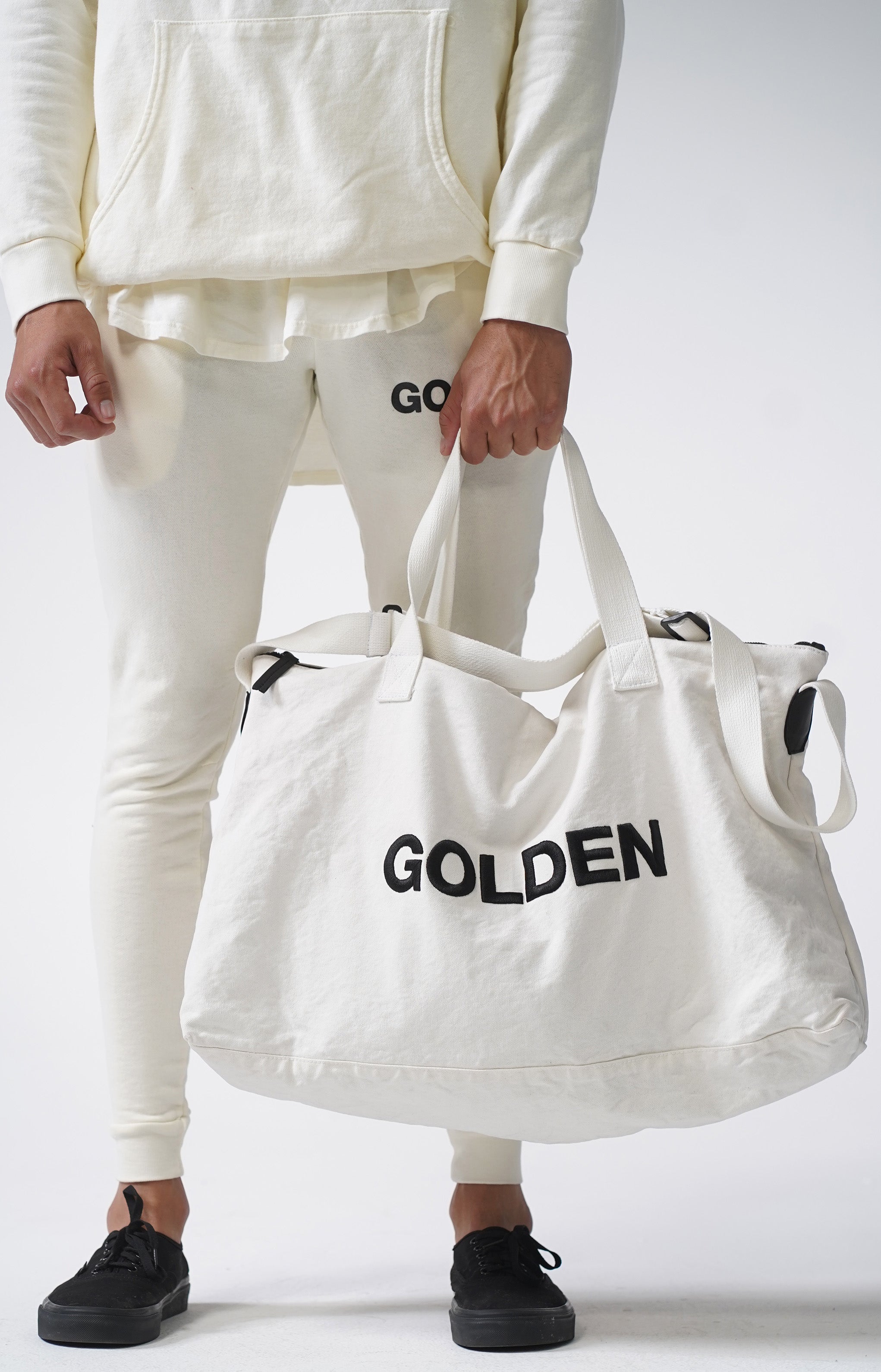 Golden Aesthetics Off White Gym Bag