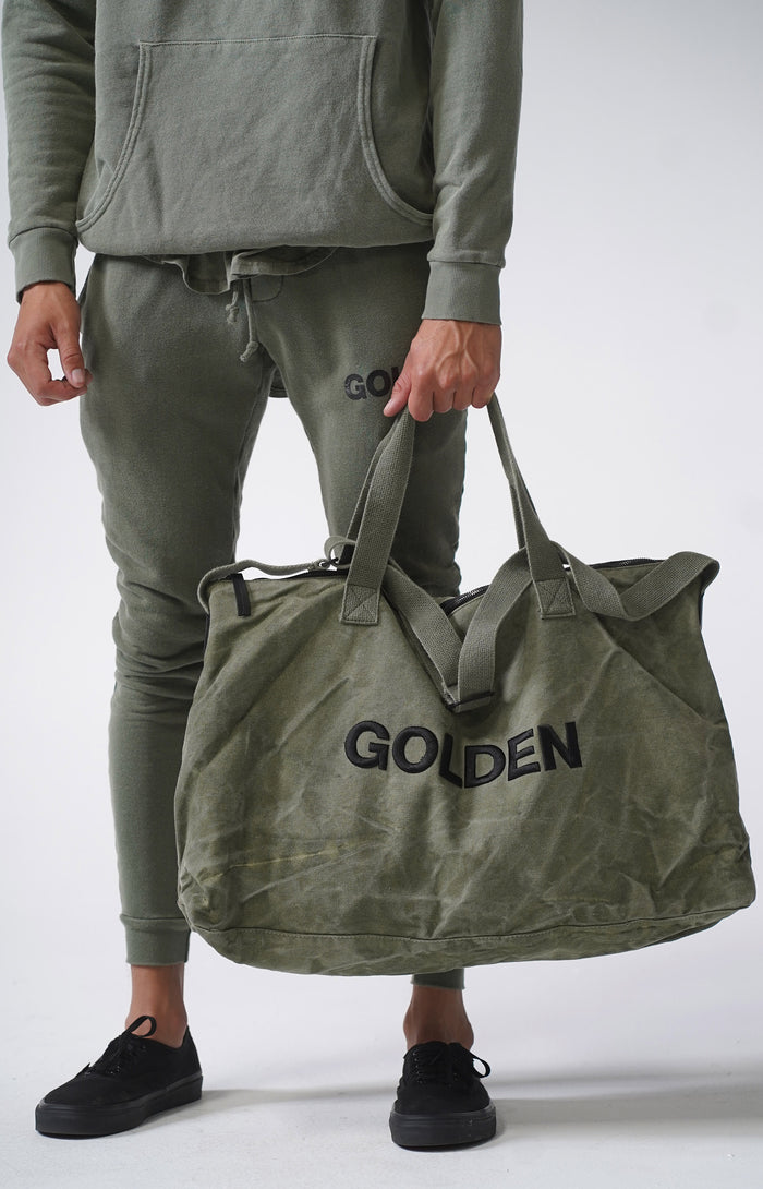 Golden Aesthetics Vintage Army Gym Bag