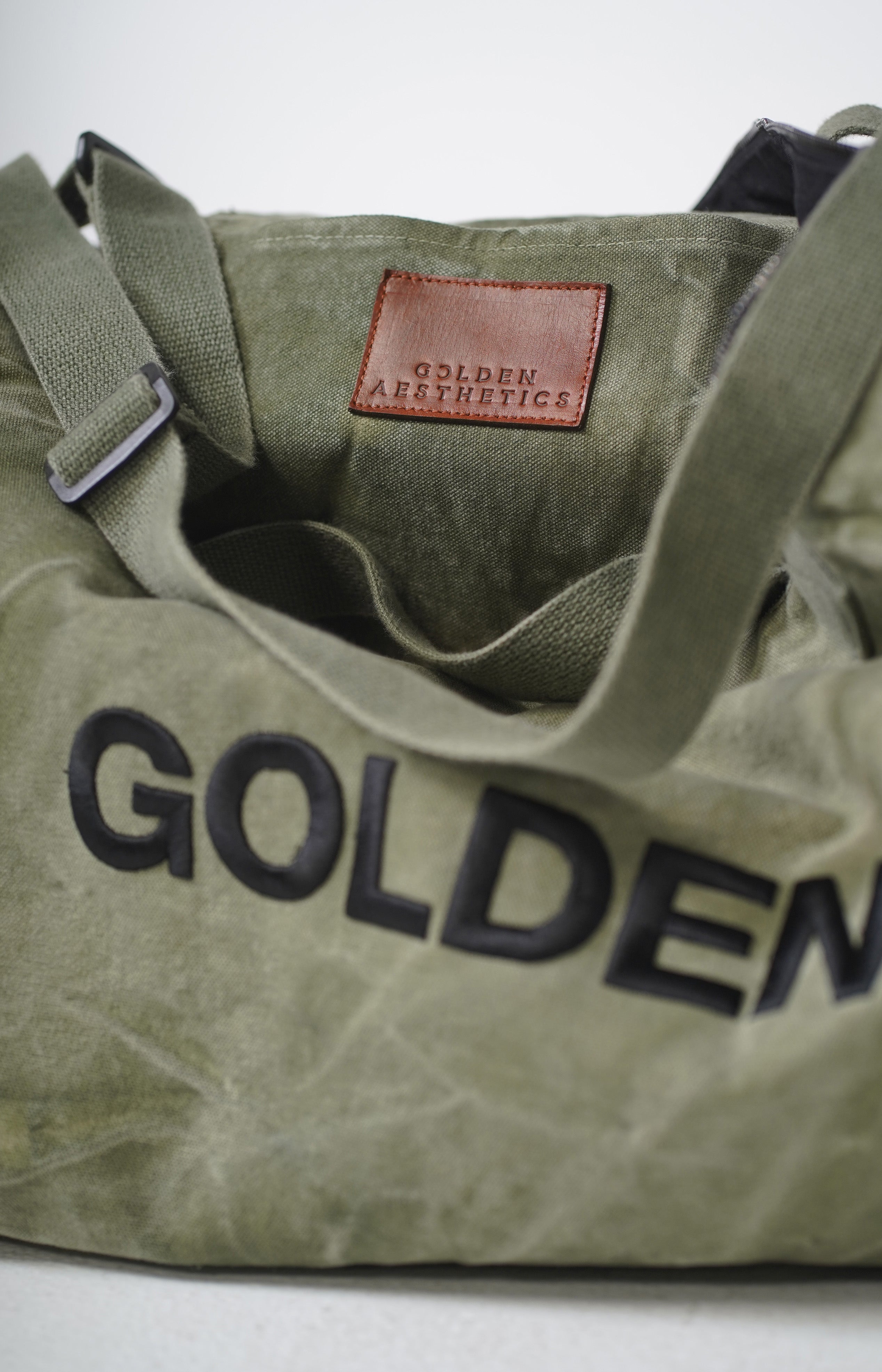 Golden Aesthetics Vintage Army Gym Bag
