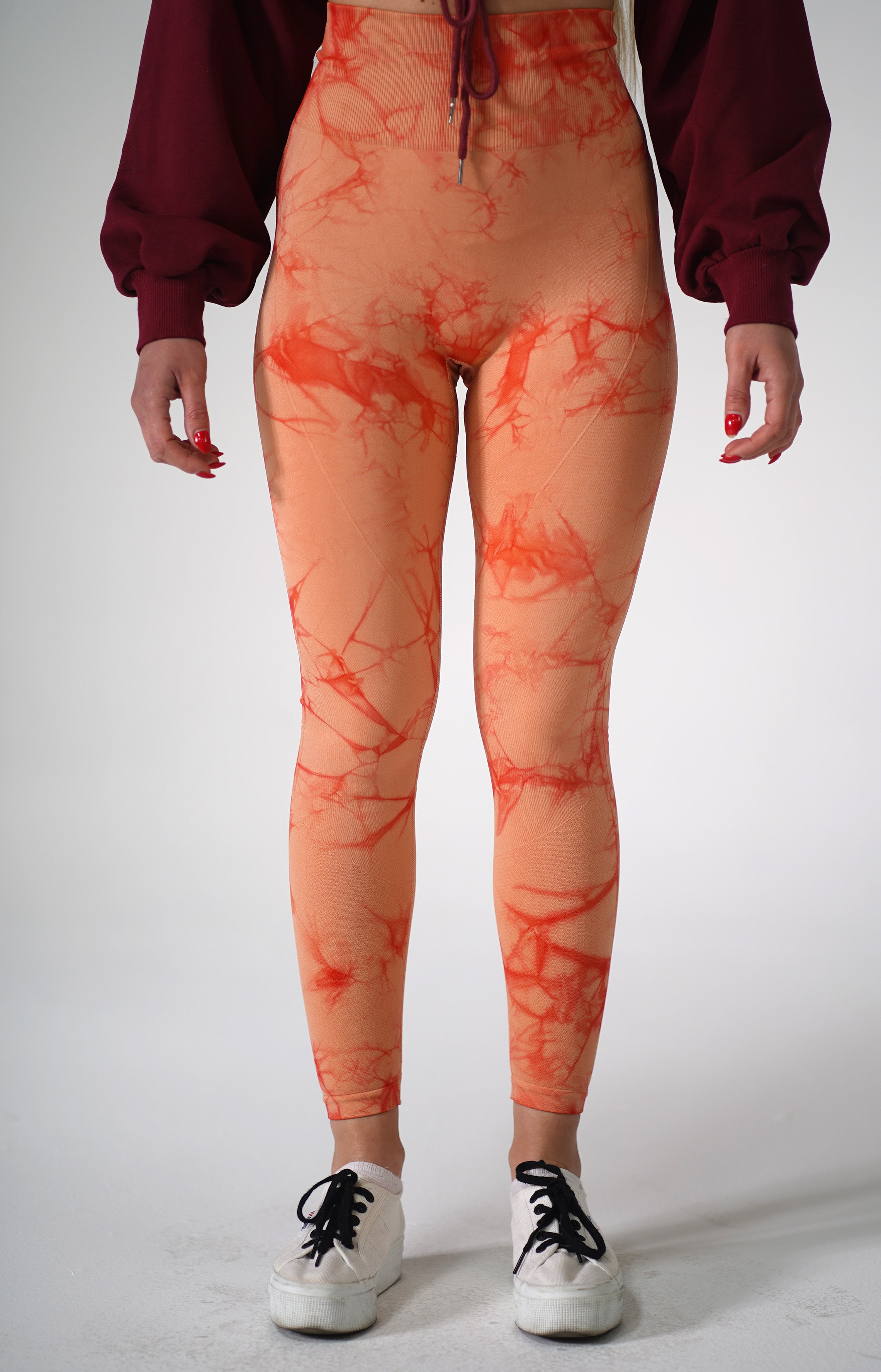 Orange Tie Dye Leggings