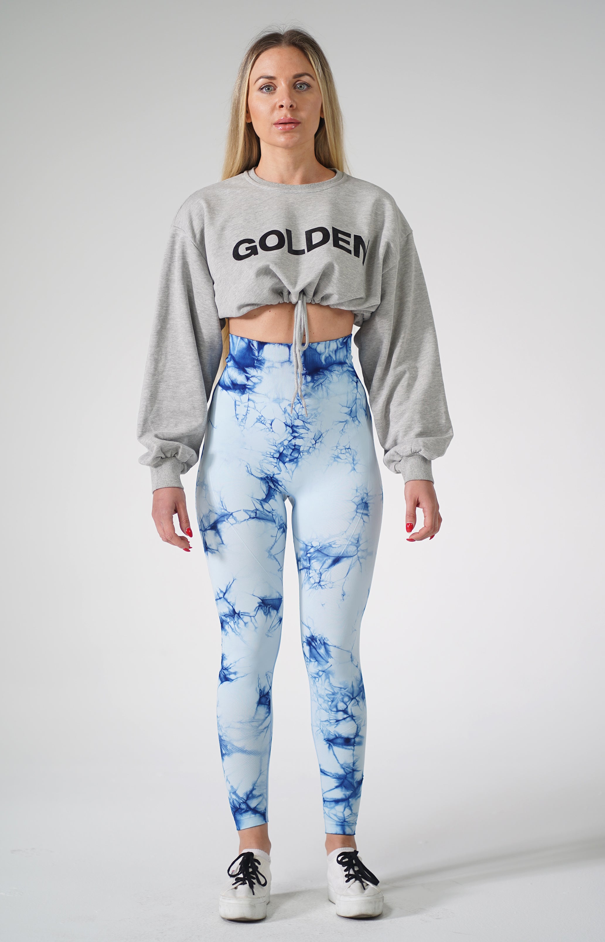 Navy Tie Dye Leggings