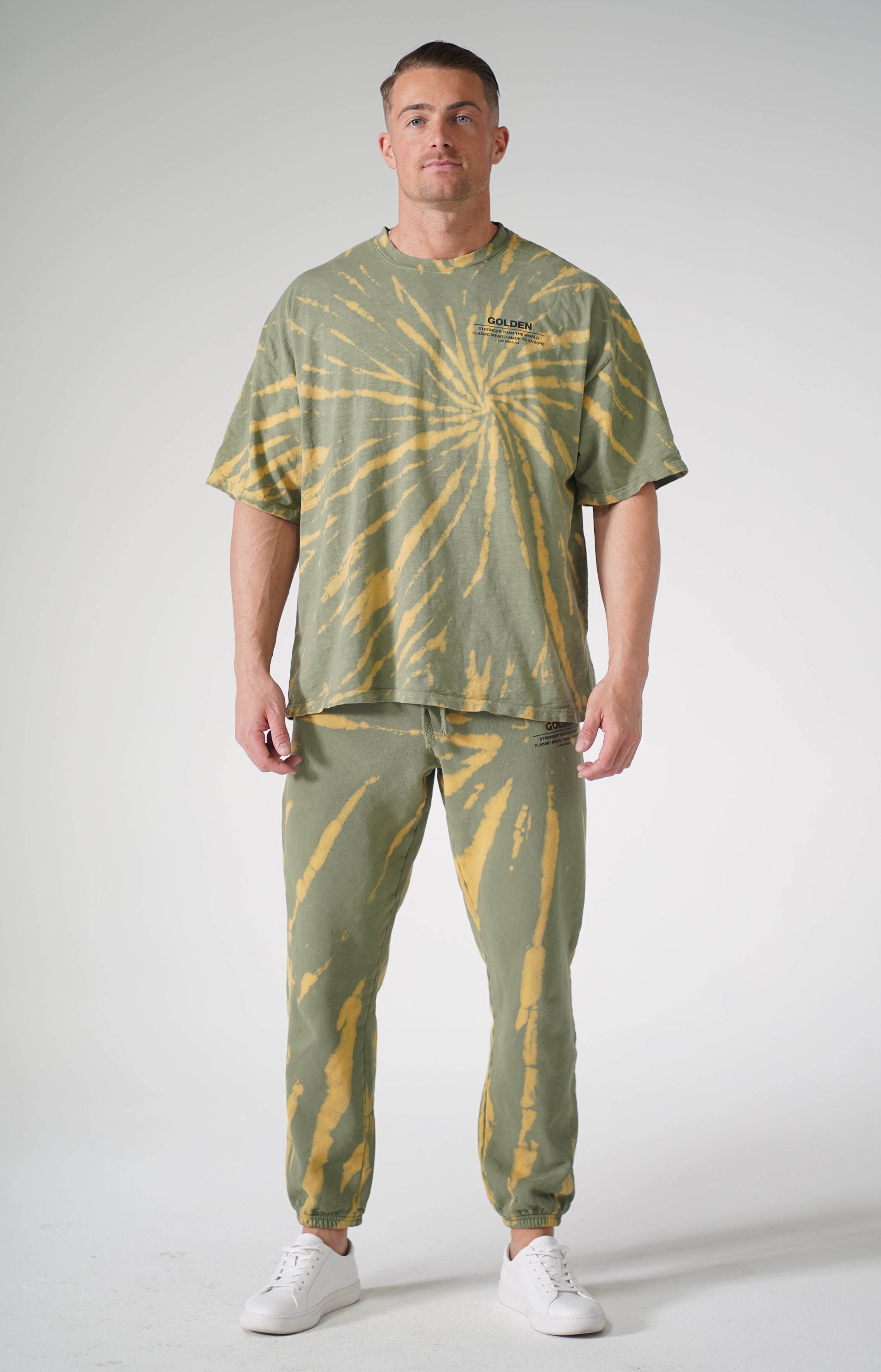 Olive Tie Dye Slub T-Shirt